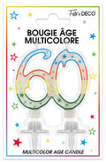 Bougie Âge 60 ans