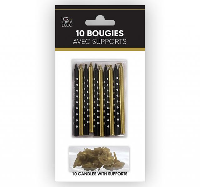 BOUGIES SUPPORTS ART DECO