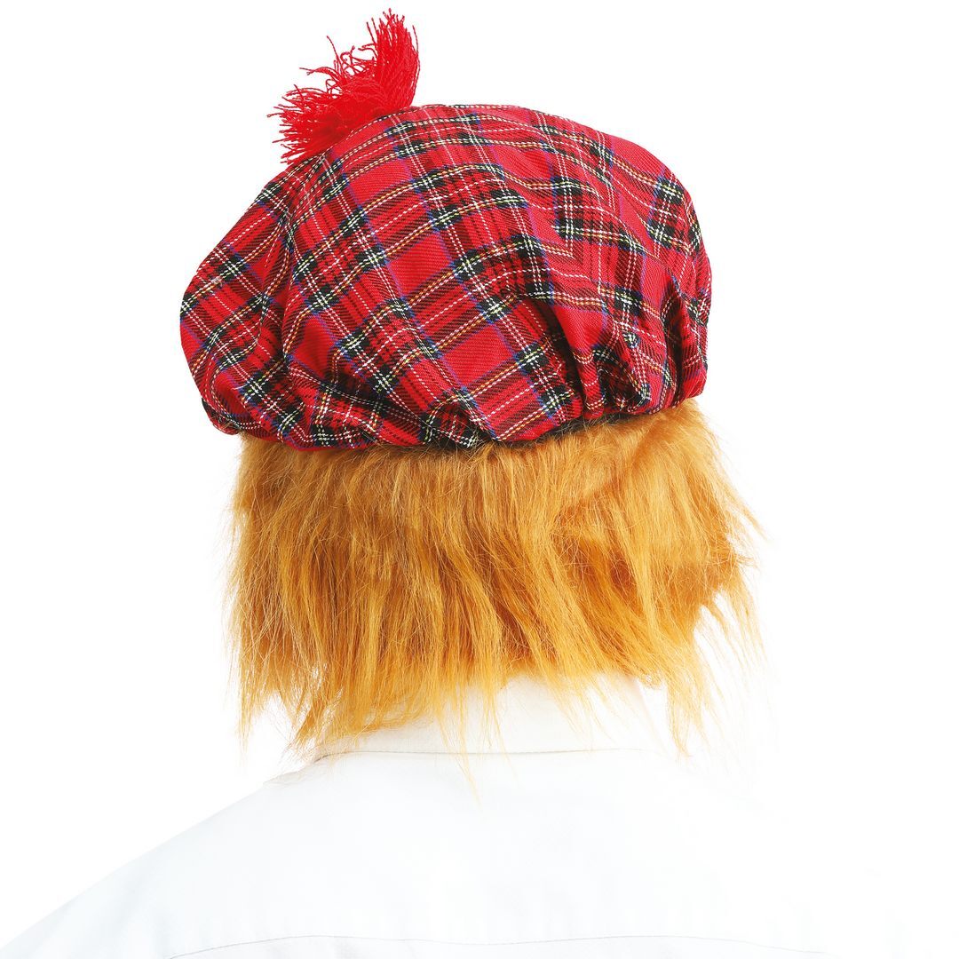 Schottenmütze mit Haaren - Erwachsene