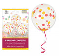 BALLONS CONFETTIS X 6 FLORAL