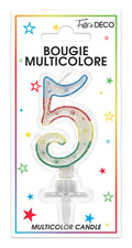 Number 5 Candle