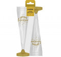 FLUTES A CHAMPAGNE PLASTIQUE X6 DORE