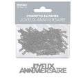 Confettis Anniversaire Papier Argent