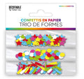 Buntes Konfetti-Trio aus Papier