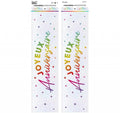 2 Metallische bunte Happy Birthday Banner
