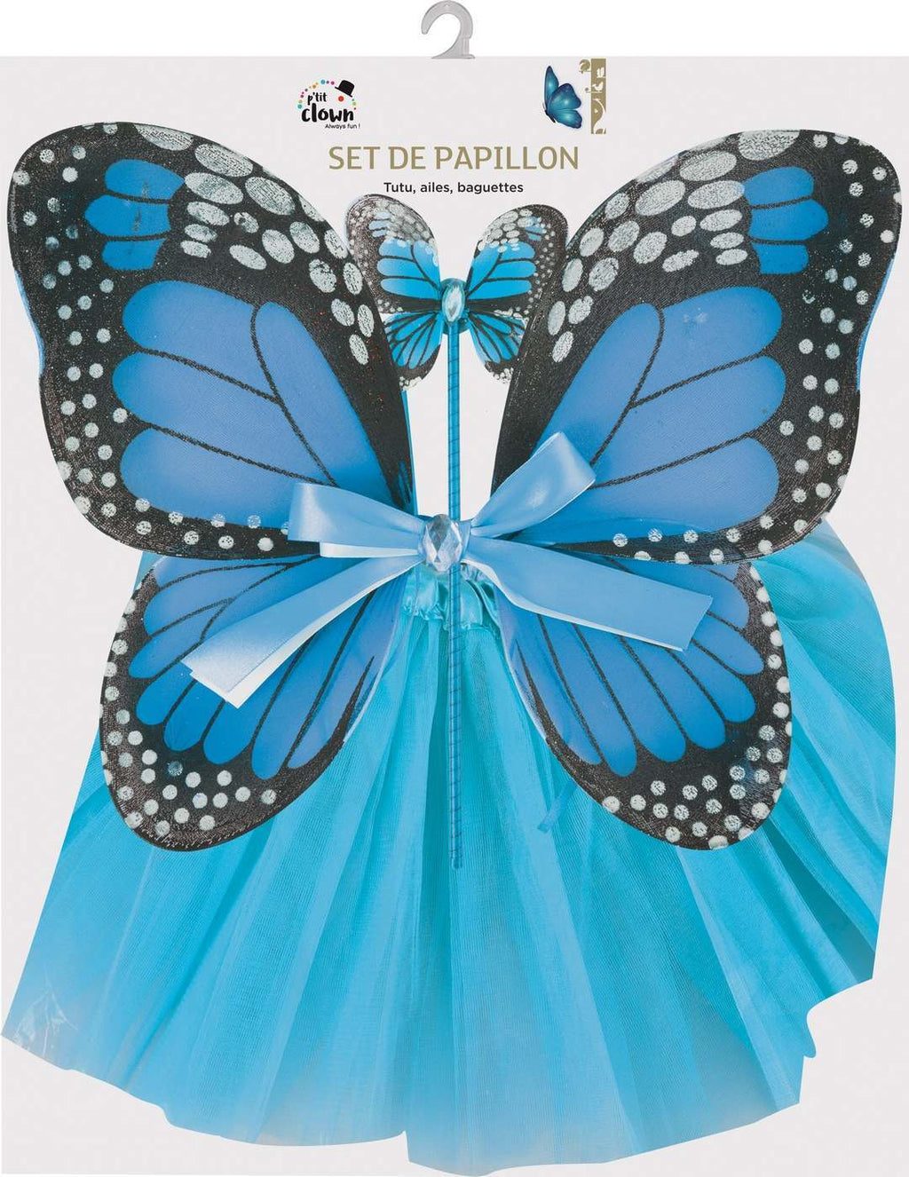 Set papillon - enfant - turquoise