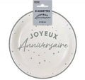 8 Teller Geburtstag 18 cm Silber