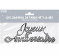 Décoration de table Anniversaire Métallisée Argent
