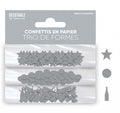 Trio de Confettis Papier Argent