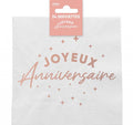 Servietten x 24 Metallic Roségold Geburtstag