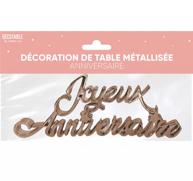 Décoration de Table Anniversaire Métallisée Rose Gold