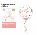 Konfetti-Ballons x 6 Roségold