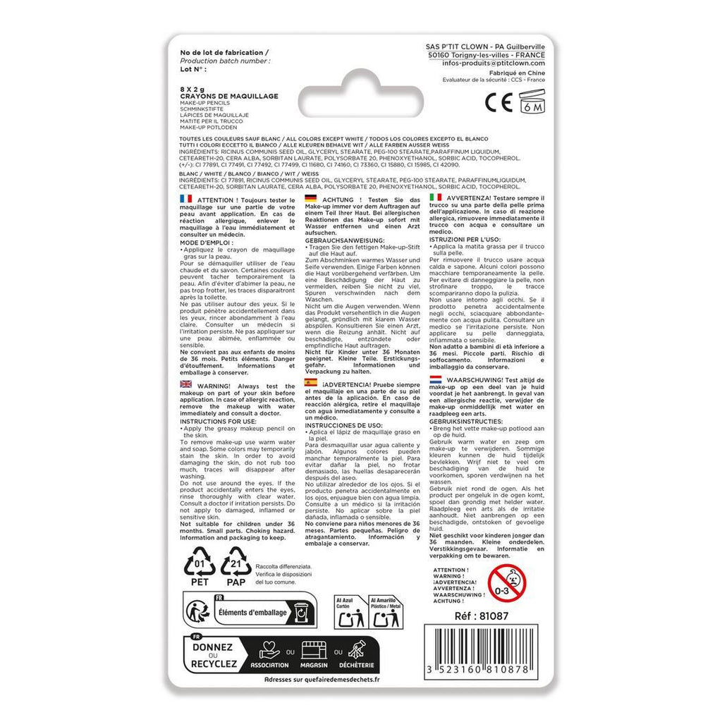 Schminkstifte - 8er-Pack