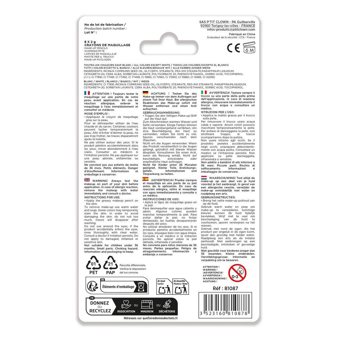 Schminkstifte - 8er-Pack