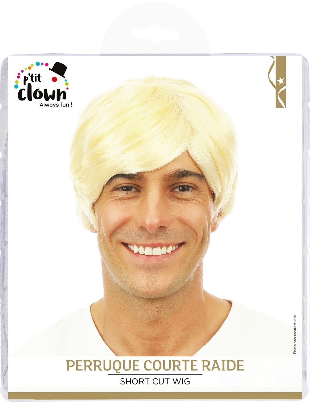 Kurze, glatte Perücke - Blond