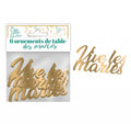 Ornements de table "Vive les mariés" Mariage Or