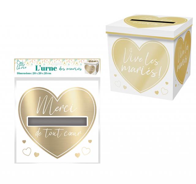 Herz-Hochzeitsurne Gold