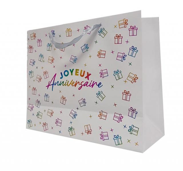 Tasche Modell Mittel Happy Birthday Mehrfarbig