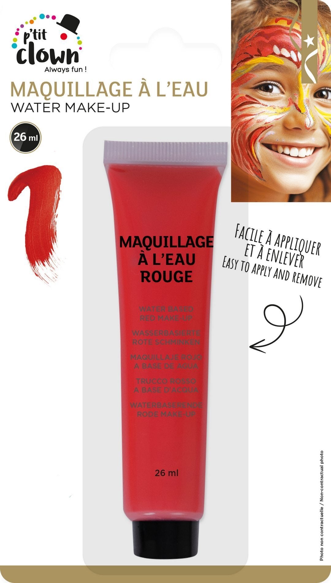Wasserschminke in Tubenform - 26ml - Rot