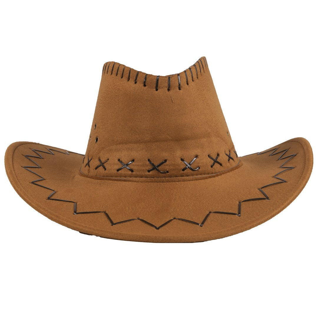 Hut Nubuk-Cowboy-Stil – Erwachsene – Braun