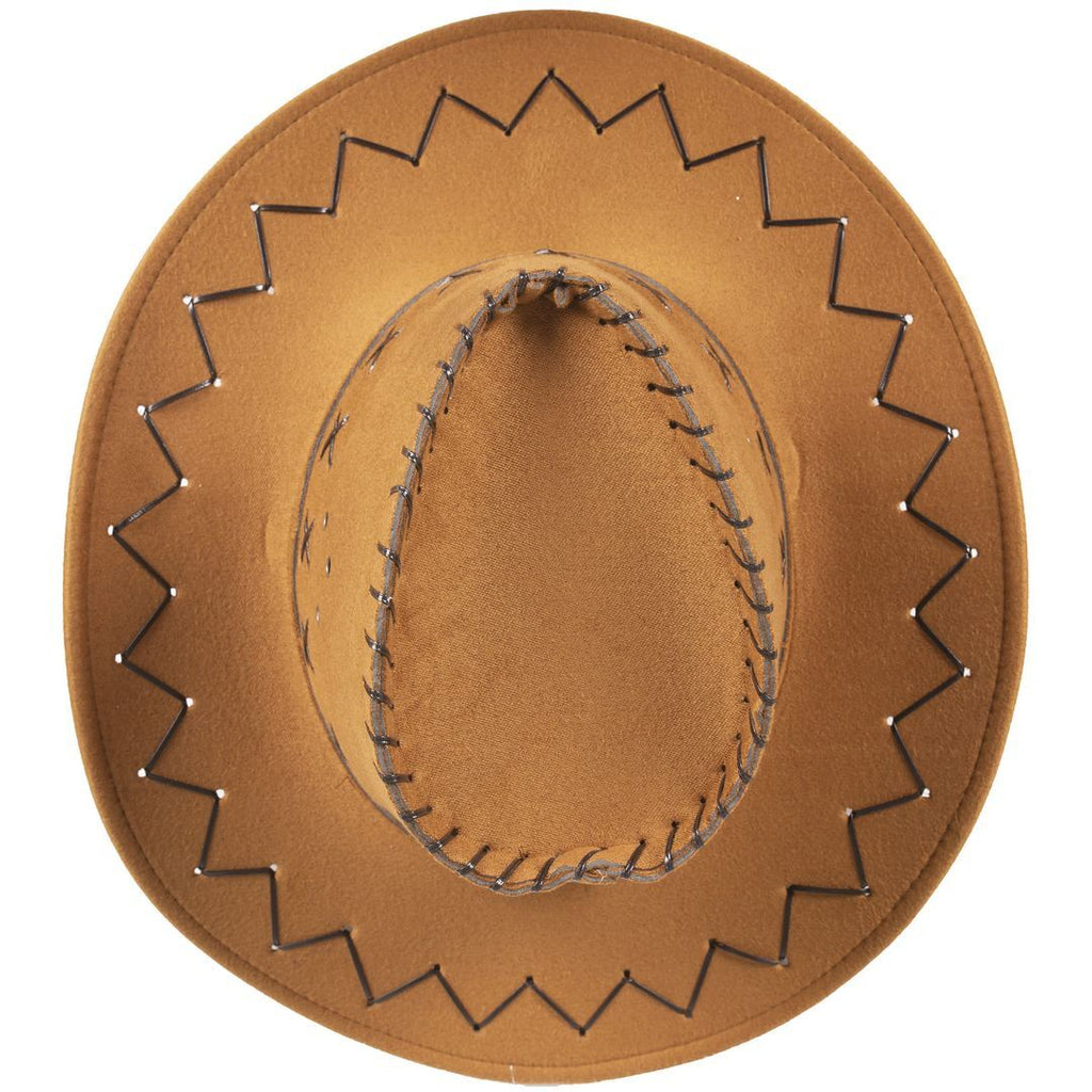 Hut Nubuk-Cowboy-Stil – Erwachsene – Braun