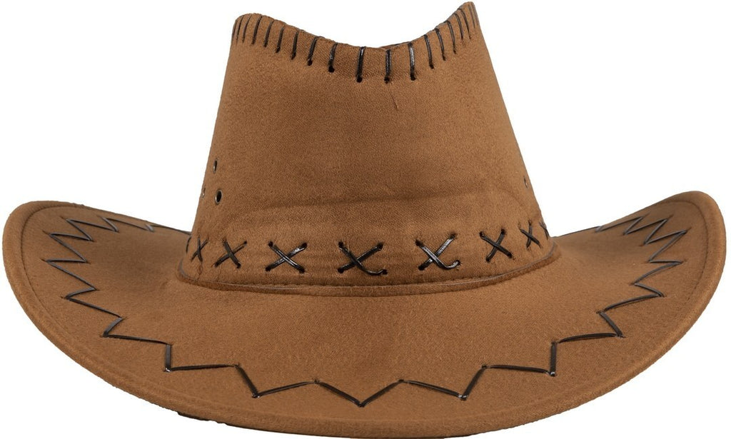 Hut Nubuk-Cowboy-Stil – Erwachsene – Braun
