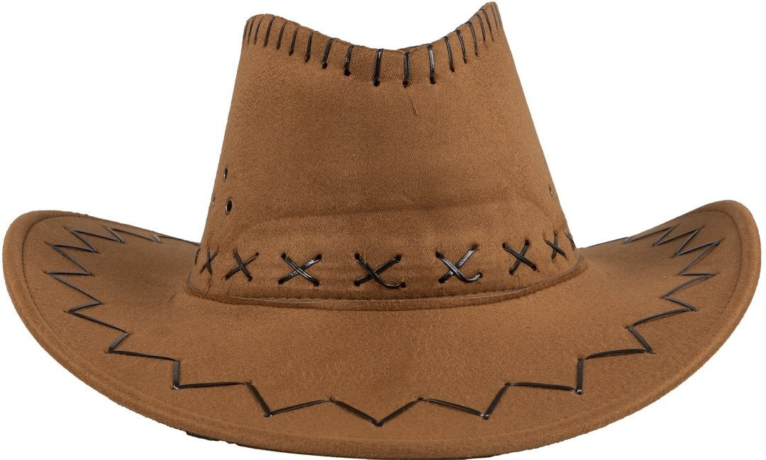 Hut Nubuk-Cowboy-Stil – Erwachsene – Braun