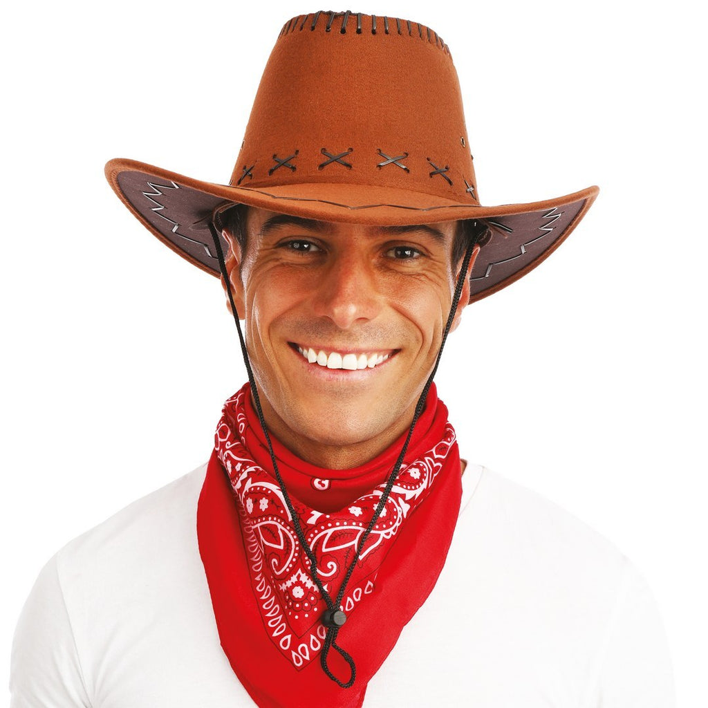 Hut Nubuk-Cowboy-Stil – Erwachsene – Braun