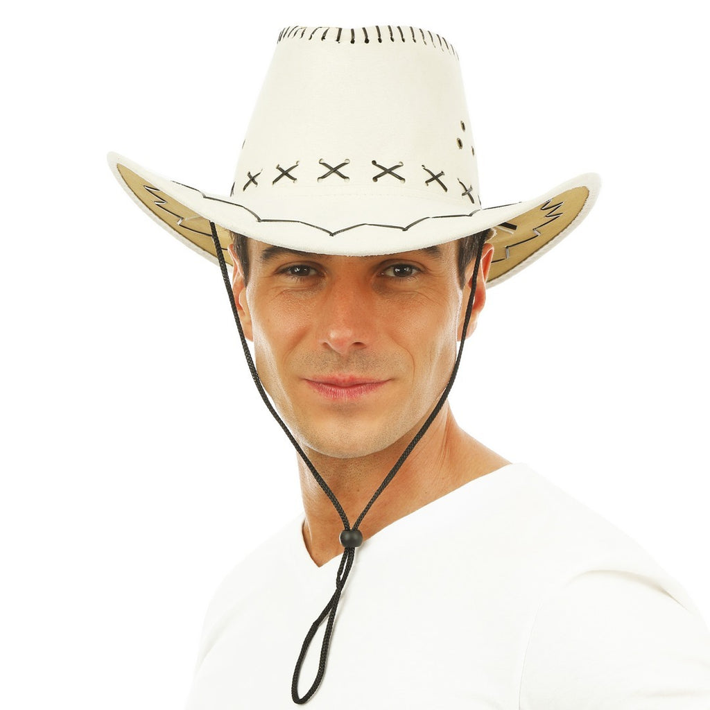 Nubuck cowboy hat - adult - beige