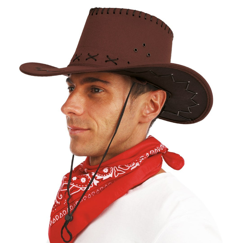 Nubuk-Cowboyhut – Erwachsene – Dunkelbraun