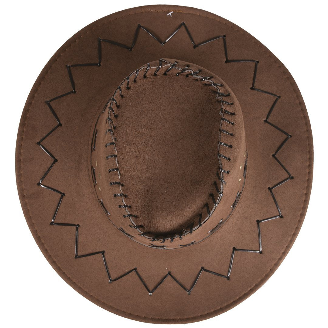 Nubuk-Cowboyhut – Erwachsene – Dunkelbraun