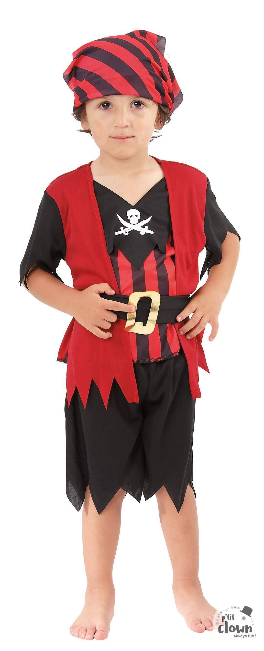 Piratenkostüm - Kind Junge - rot