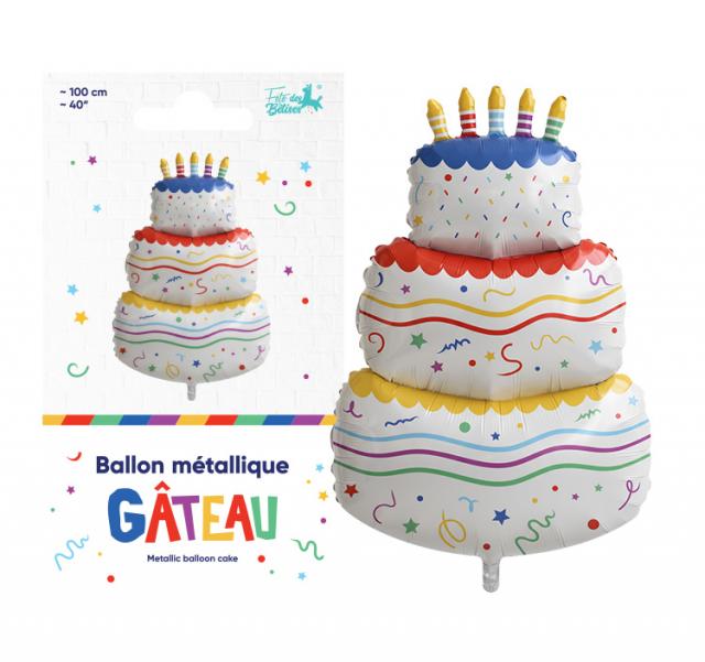 BALLON METALLIQUE GATEAU