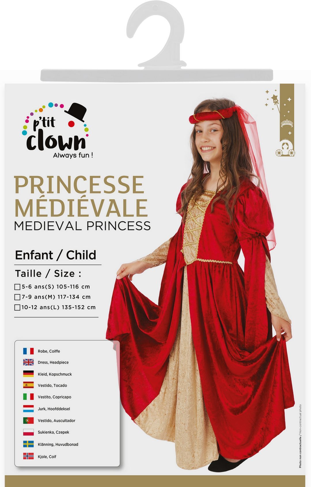 Mittelalterliches Prinzessinnenkostüm - Kinder