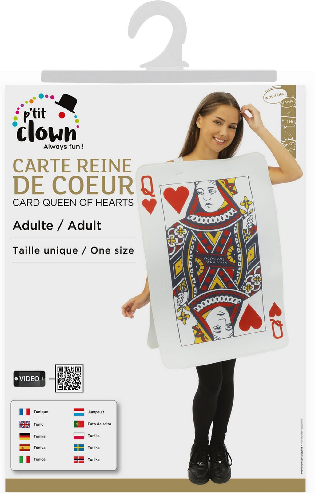 Queen of Hearts Card Costume - Adult - One Size