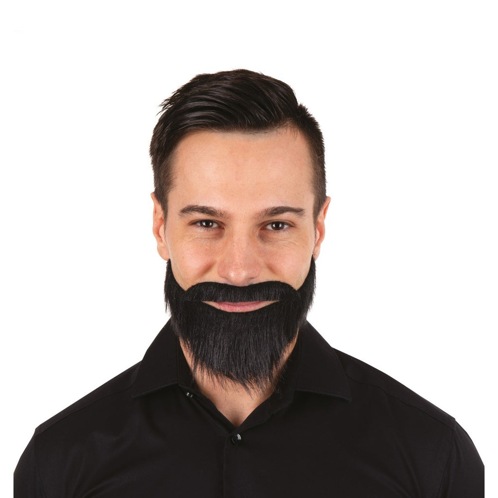 Mustache and beard - black
