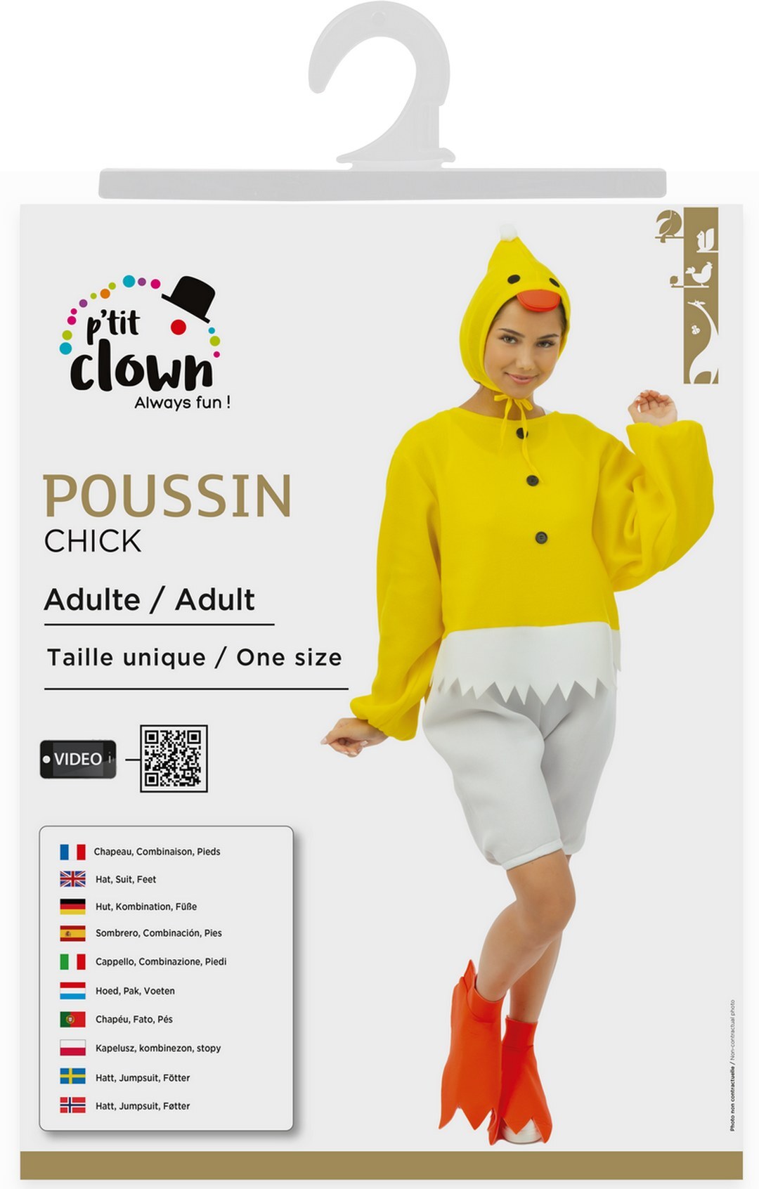 Costume poussin - adulte - taille unique