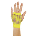 Mitaines en résille - jaune fluo