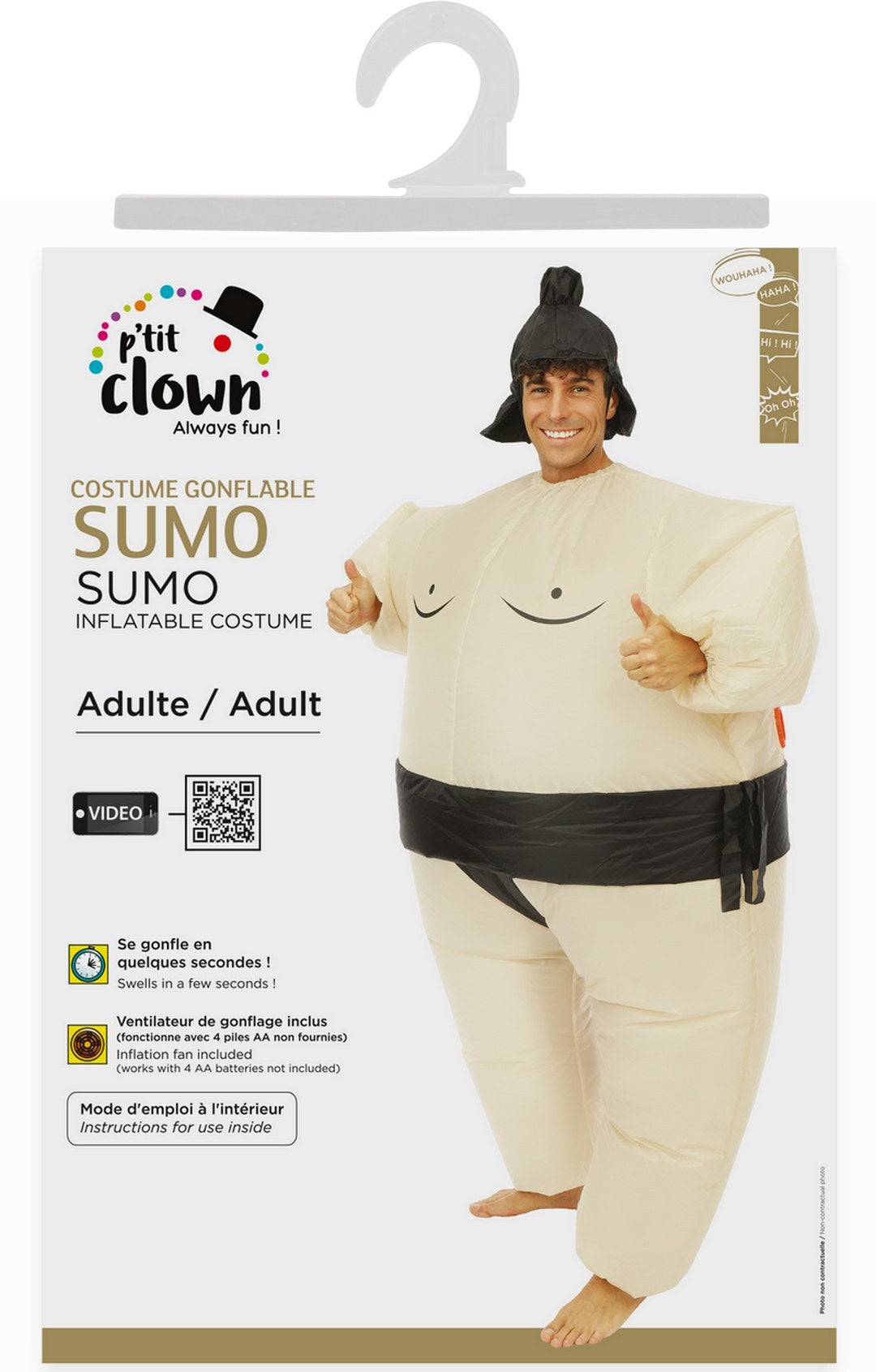 Aufblasbares Sumo-Kostüm - Erwachsene - Einheitsgröße