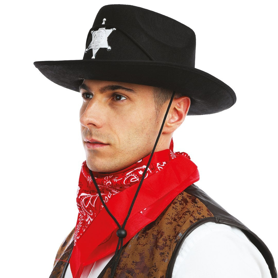 Filzhut Sheriff – Erwachsene – Schwarz