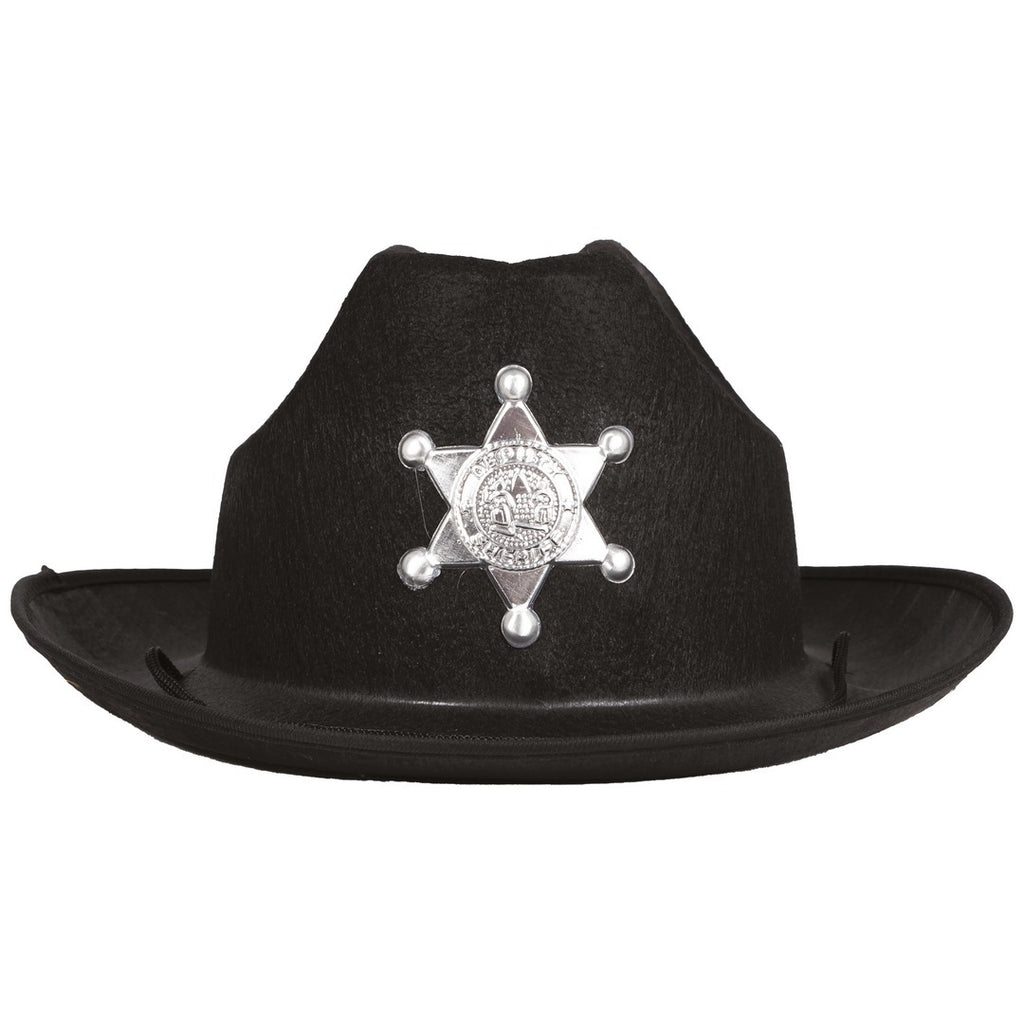 Chapeau feutre shérif - adulte - noir