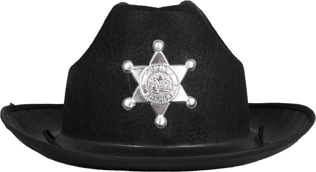 Chapeau feutre shérif - adulte - noir
