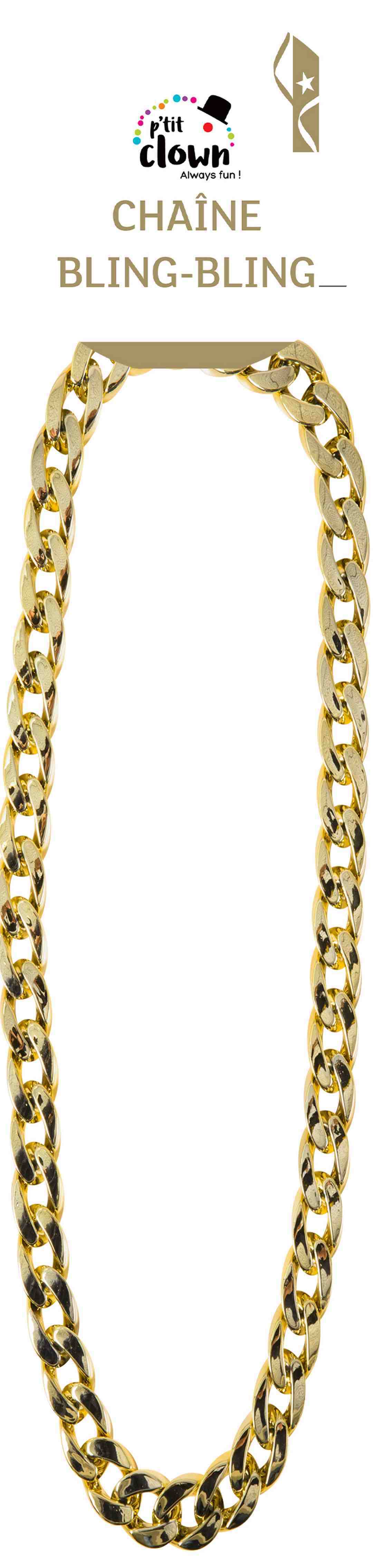 Bling-Bling-Kette – Gold – 75 cm