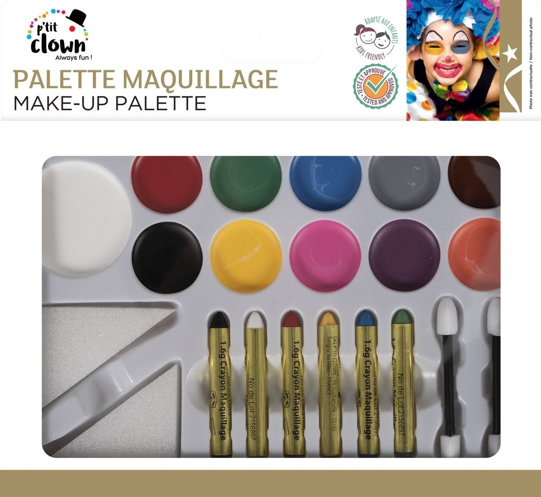 Make-up-Palette - Fettfarben - 11 Farben