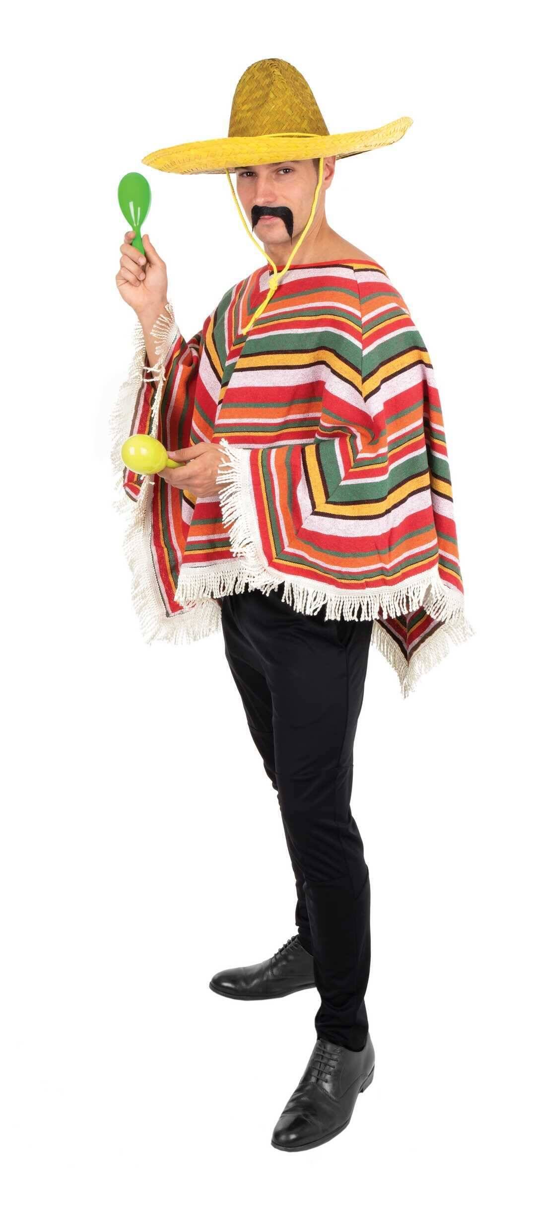 Mexikanischer Poncho – Erwachsene – Einheitsgröße