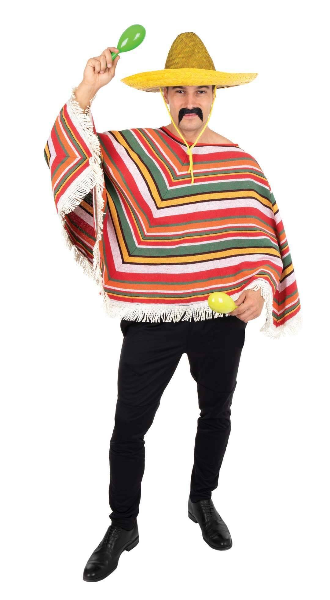 Mexikanischer Poncho – Erwachsene – Einheitsgröße