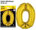 Ballons métalliques OR chiffre 0