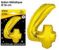Ballons métalliques OR chiffre 4