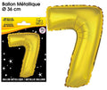 Ballons métalliques OR chiffre 7
