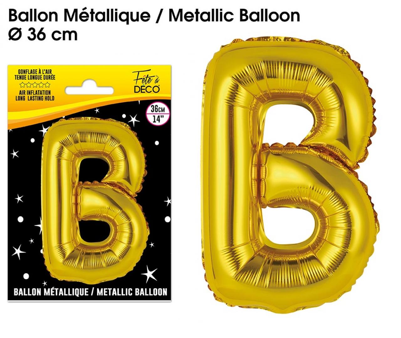 Ballons métalliques OR lettre B